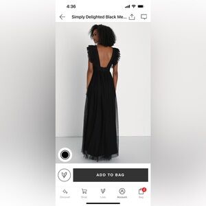 New with tags-never been worn Lulu’s deep V ruffle sleeve tulle black formal